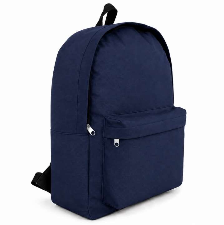 Mochila Eco color azul marino – MOCHIPLUS, personalizable con logo