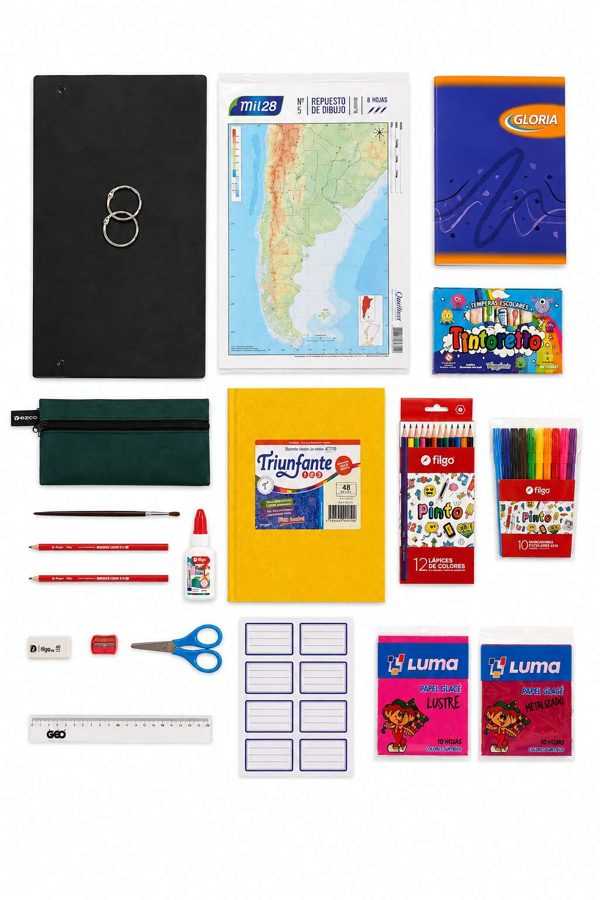 Kit Intermedio – 1.º a 3.º grado: contenido real del kit escolar MOCHIPLUS