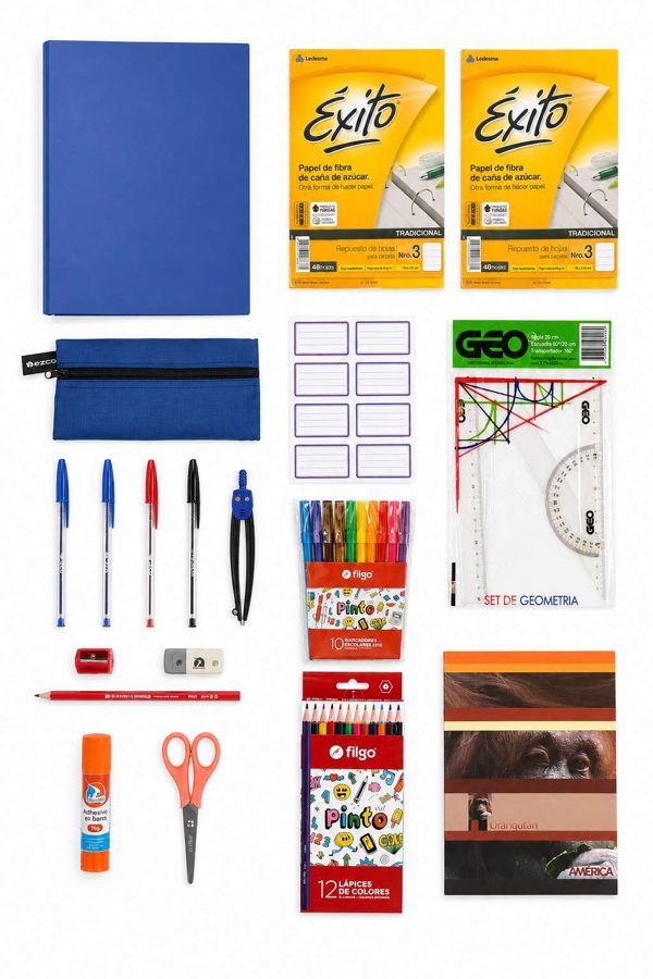 Kit Intermedio – 4.º a 6.º grado: contenido real del kit escolar MOCHIPLUS