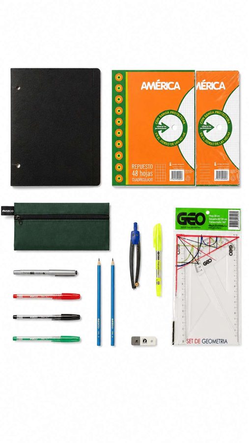 Kit Básico – Secundario: contenido real del kit escolar MOCHIPLUS