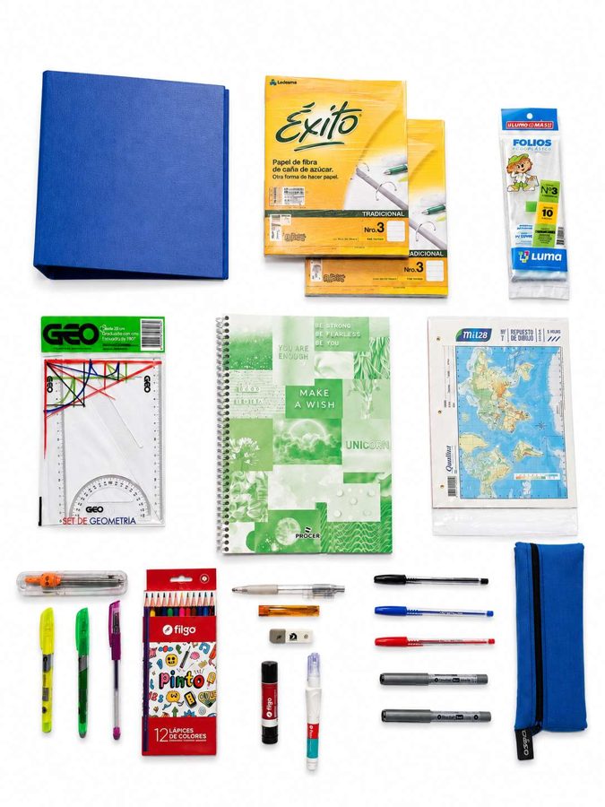 Kit Plus – Secundario: contenido real del kit escolar MOCHIPLUS
