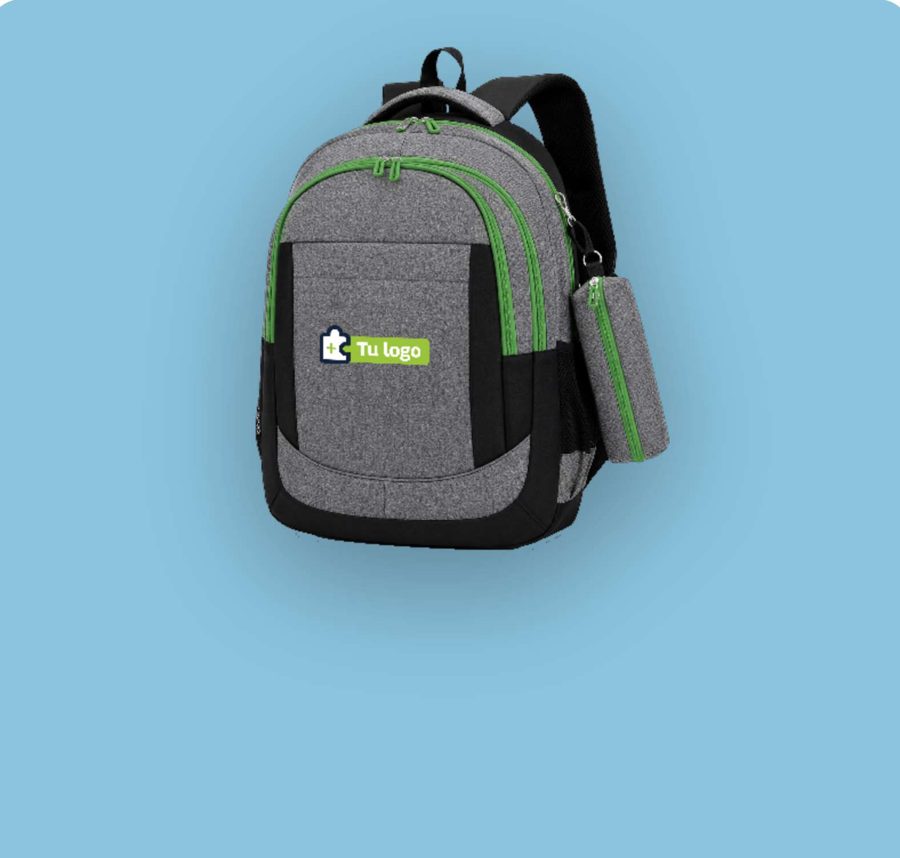 Mochila personalizada con el logo de la institución